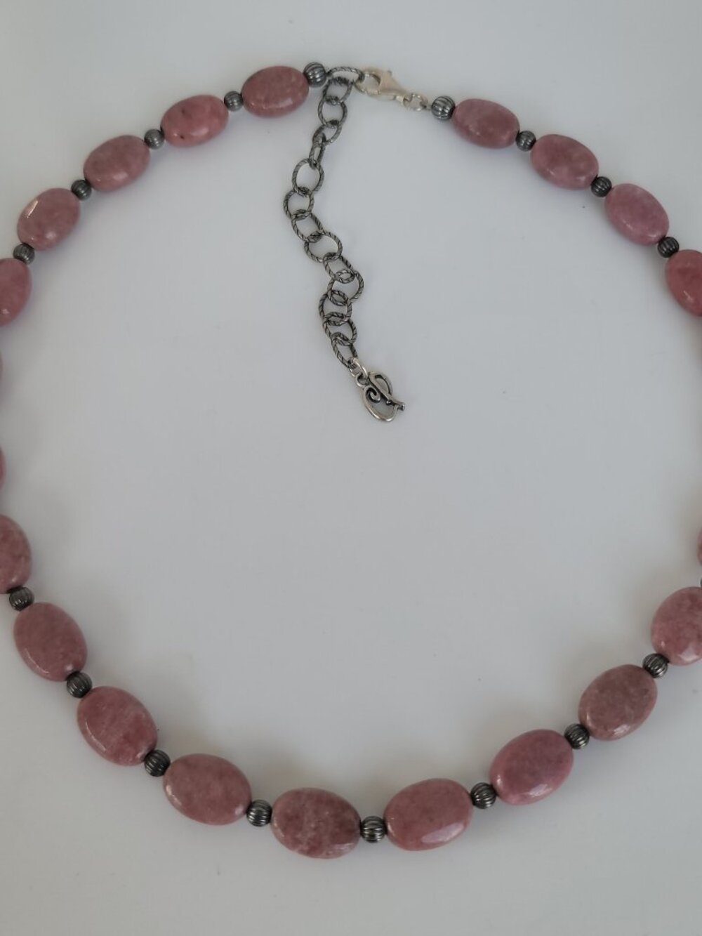 Rhodonite & Sterling Necklace